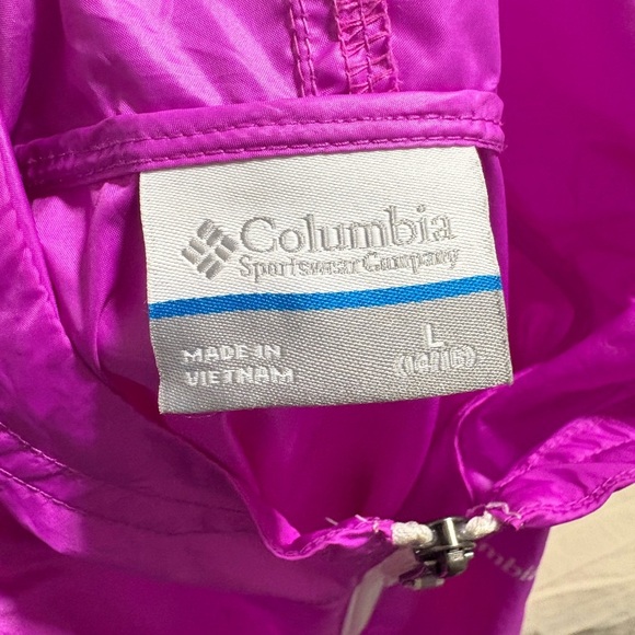Columbia Half Zip Windbreaker Spring Jacket Girl's Size Large 14/16 - Picture 9 of 9